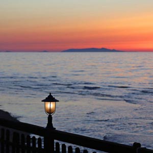 Structure: Veranda, sunset